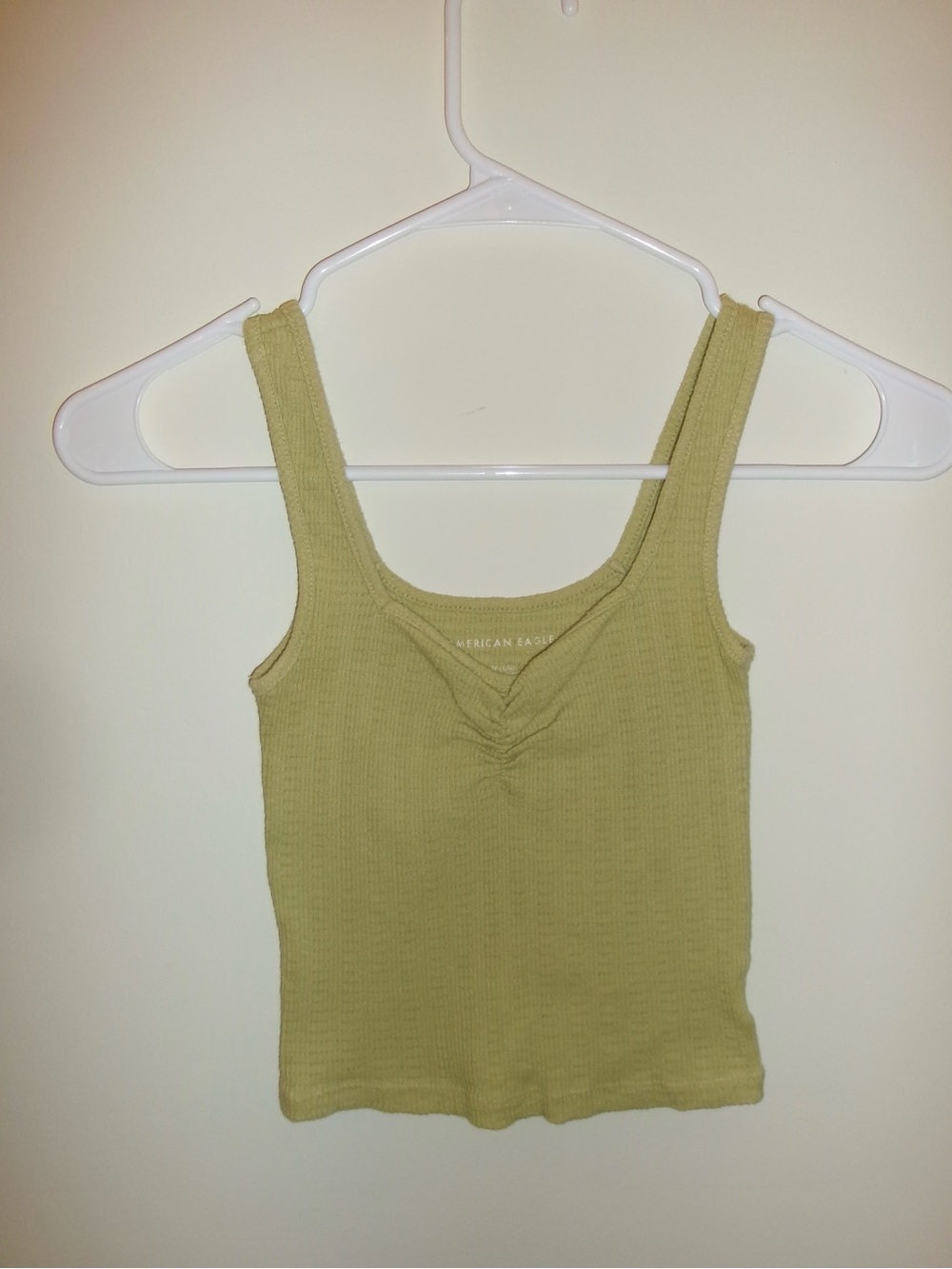 American Eagle Light Olive Ribbed Tank